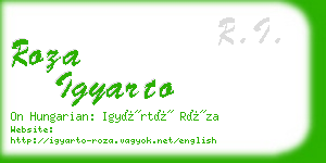 roza igyarto business card